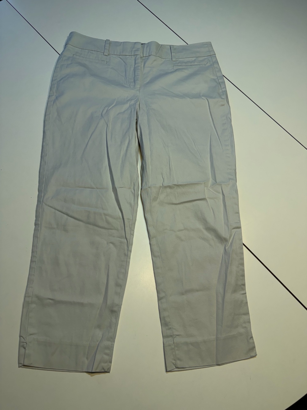 Talbots 6P the perfect crop khaki color pants trousers summer boat